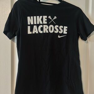 Lacrosse Nike Black T-Shirt with White Details